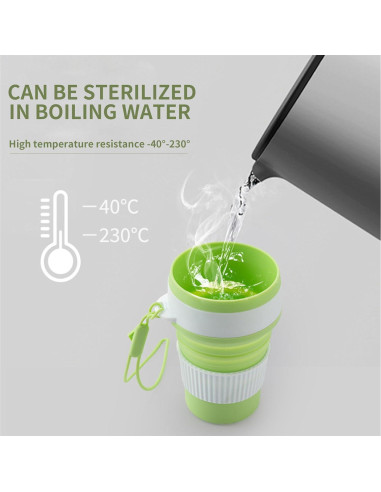 Set de 3 Tazas Plegables de Silicona SWINILAYA 350 ml