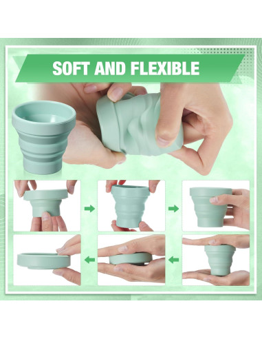 48 Tazas de Silicona Plegables Funnymoom para Camping 150 ml