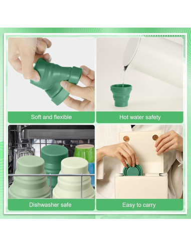 48 Tazas de Silicona Plegables Funnymoom para Camping 150 ml