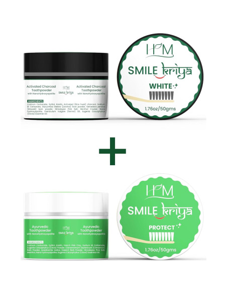 Duo de Polvo de Dientes Ayurvédico Smile Kriya 100g