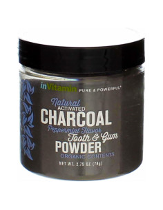 Polvo Dental Blanqueador beMndful 77g Carbón Activado Menta