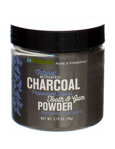 Polvo Dental Blanqueador beMndful 77g Carbón Activado Menta 2