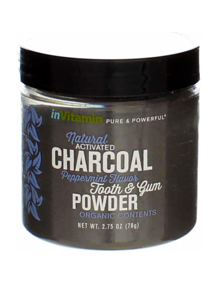 Polvo Dental Blanqueador beMndful 77g Carbón Activado Menta