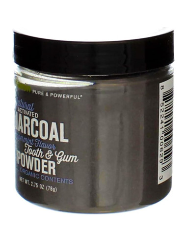 Polvo Dental Blanqueador beMndful 77g Carbón Activado Menta