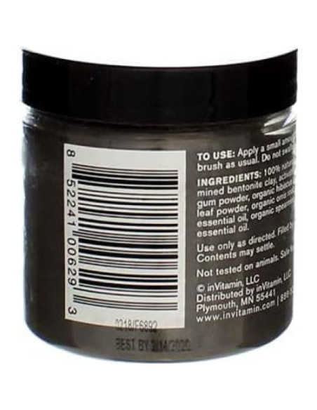 Polvo Dental Blanqueador beMndful 77g Carbón Activado Menta