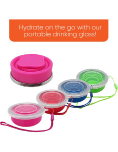 Taza Plegable Reutilizable Gadgetime USA - 4 Unidades Silicona 2