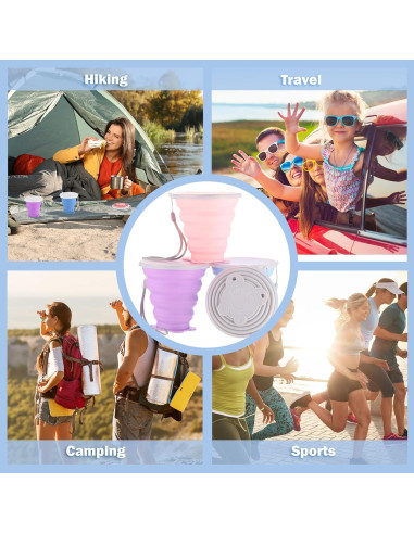 Taza Plegable de Silicona Umigy 320 ml - 6 Colores para Viaje
