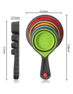 Set 8 Piezas Tazas y Cucharas Medidoras Plegables Dachangshund 2