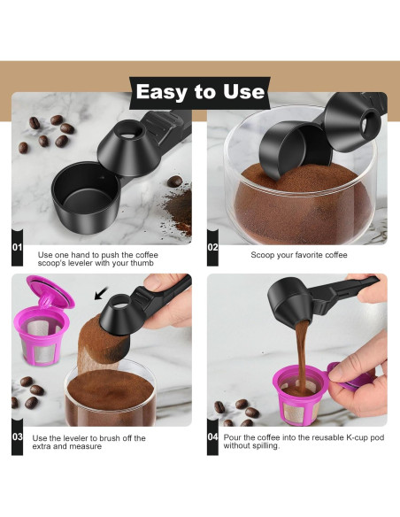 Cucharón con embudo Lov Sprout para café K reutilizables 30ml