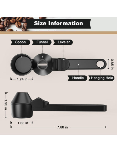 Cucharón con embudo Lov Sprout para café K reutilizables 30ml