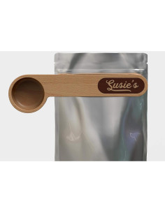 Cucharón de Café Personalizado de Madera de Haya - Clip para Bolsa 2