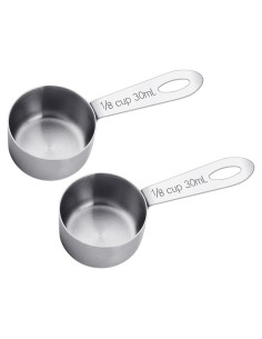 Set de 2 Cucharas Medidoras de Acero Inoxidable 30ml