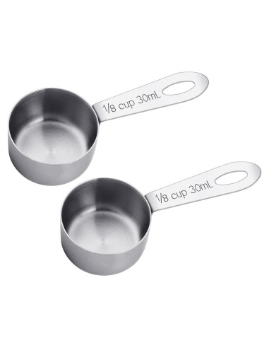 Set de 2 Cucharas Medidoras de Acero Inoxidable 30ml