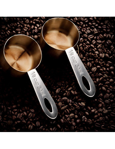 Set de 2 Cucharas Medidoras de Acero Inoxidable 30ml