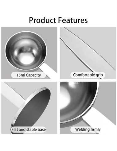 Cucharón 2-en-1 SPNKMJUJ Acero Inoxidable 304 15ml