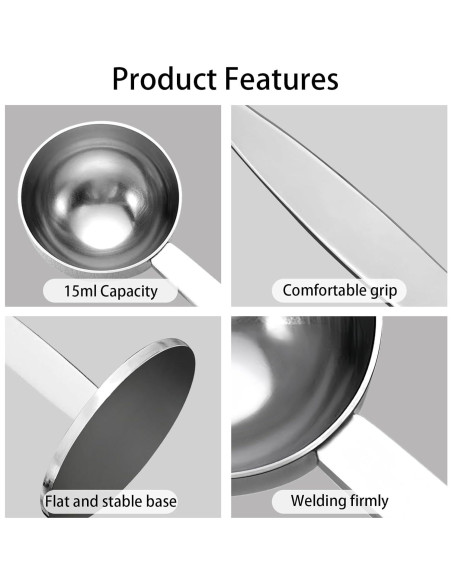 Cucharón 2-en-1 SPNKMJUJ Acero Inoxidable 304 15ml
