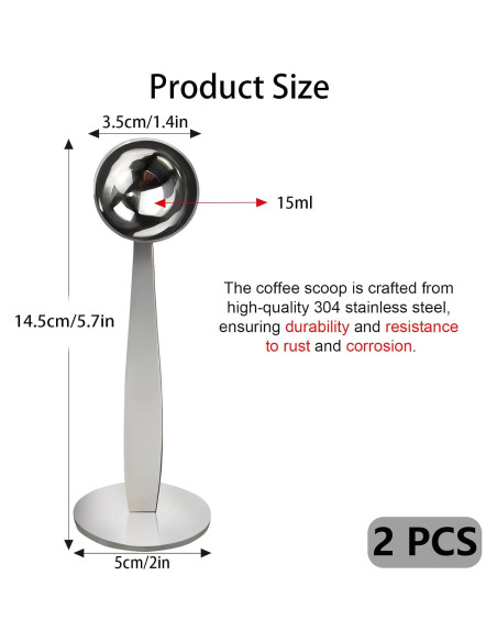 Cucharón 2-en-1 SPNKMJUJ Acero Inoxidable 304 15ml