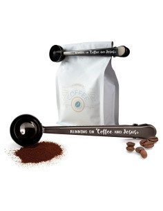 Cucharón de Café con Clip Logos Trading Post - Acero Inoxidable