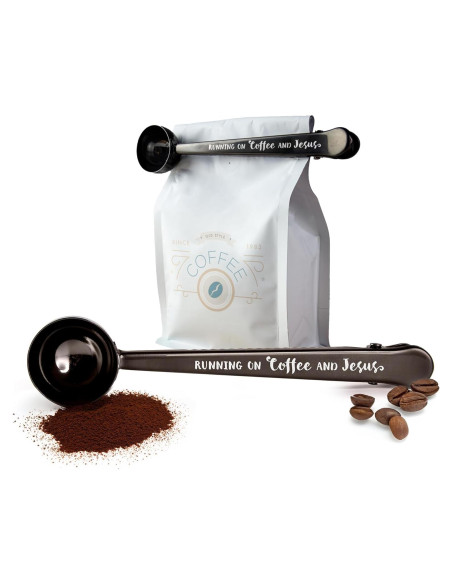 Cucharón de Café con Clip Logos Trading Post - Acero Inoxidable