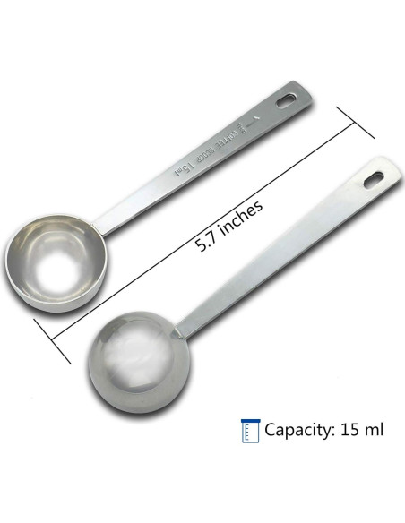 Cucharada Medidora Timoo 15ml Acero Inoxidable Mango Largo
