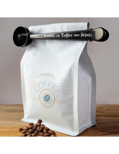 Cucharón de Café con Clip Logos Trading Post - Acero Inoxidable