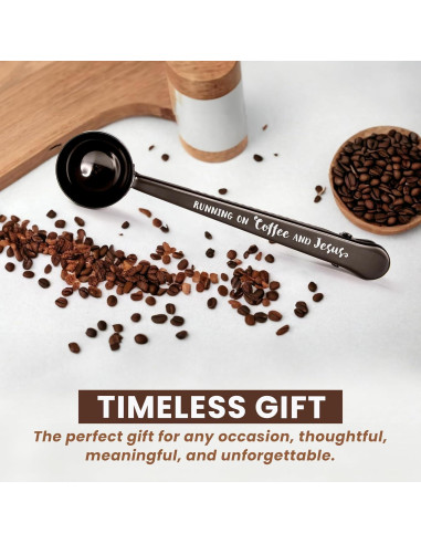 Cucharón de Café con Clip Logos Trading Post - Acero Inoxidable