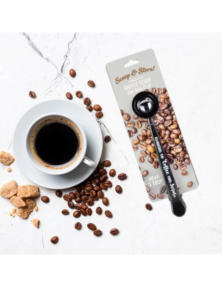 Cucharón de Café con Clip Logos Trading Post - Acero Inoxidable