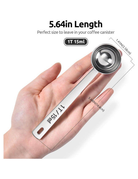 Cucharón Medidor U-Taste Acero Inoxidable 15ml 10.9cm