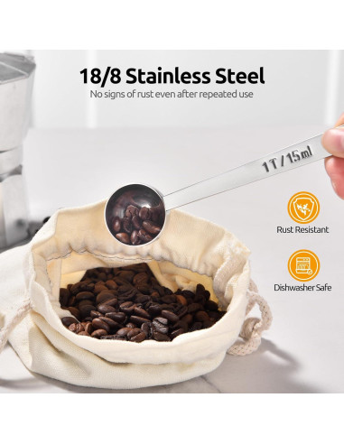 Cucharón Medidor U-Taste Acero Inoxidable 15ml 10.9cm