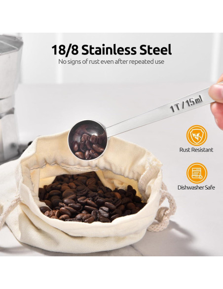 Cucharón Medidor U-Taste Acero Inoxidable 15ml 10.9cm