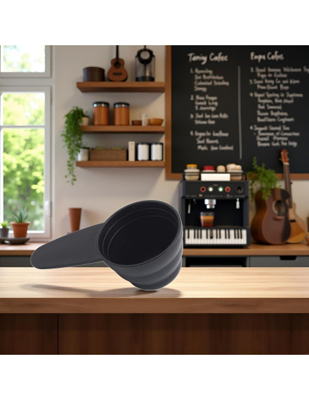 Cuchara Medidora de Plástico Negro Htppzjr para Café y Té