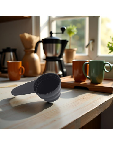 Cuchara Medidora de Plástico Negro Htppzjr para Café y Té