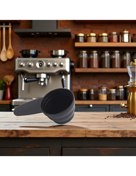 Cuchara Medidora de Plástico Negro Htppzjr para Café y Té