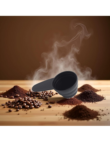 Cuchara Medidora de Plástico Negro Htppzjr para Café y Té