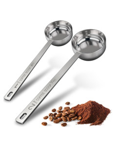 Juego de Cucharas Medidoras de Acero Inoxidable 2PCS 15ml 30ml