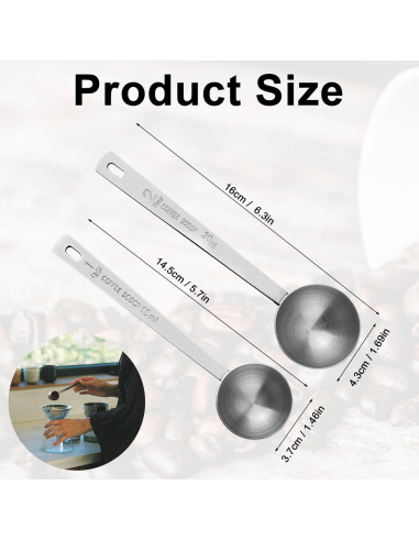 Cucharas Medidoras de Acero Inoxidable Gosknor 15ml y 30ml