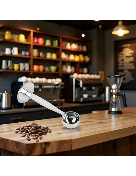 Cucharada y Prensador de Café 2 en 1 Jowxsx Acero Inoxidable