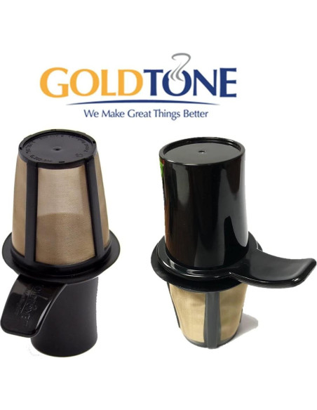 Cucharada y Prensador Reutilizable GoldTone 2-en-1 para Café