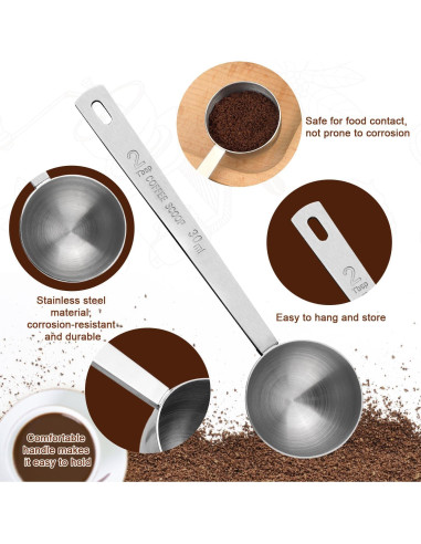 Cucharas Medidoras de Acero Inoxidable Gosknor 15ml y 30ml