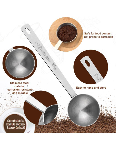 Cucharas Medidoras de Acero Inoxidable Gosknor 15ml y 30ml