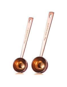 Cucharas Medidoras de Café Yepcloud Oro Rosa 1 y 2 Cucharadas