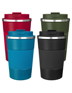 Paquete de 4 Tazas de Café Aisladas ATZNZIK 380ml