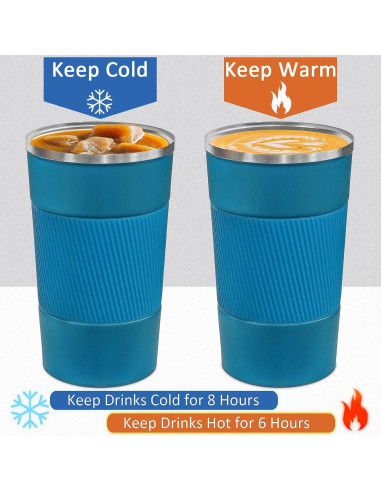 Paquete de 4 Tazas de Café Aisladas ATZNZIK 380ml