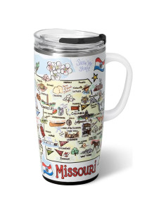 Taza de Viaje Aislada Swig Life 22oz Misuri con Asa y Tapa