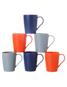 Juego de 6 Tazas de Café Hawnn 0.35L Irrompibles Reutilizables