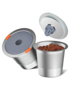 Tazas K Reutilizables NOALTO de Acero Inoxidable - 2 Paquetes