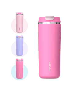 Taza de Viaje Aislada TOURIT 473 ml Acero Inoxidable Rosa
