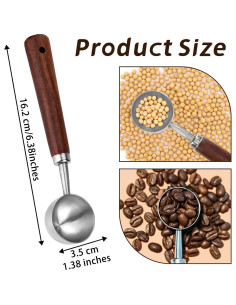 Cucharón Medidor de Café Vintage Acero Inoxidable 15ml 2