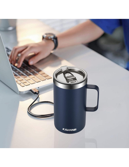 Taza de Café Aislada KXIAOCHEN 20oz Acero Inoxidable Azul