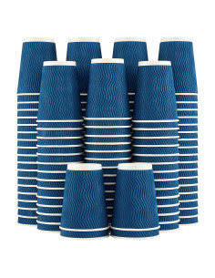 Tazas de Papel Desechables Lamosi 12 oz - Paquete de 120